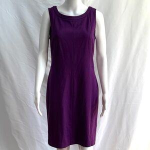 Banana Republic Purple Sleeveless Sheath Dress Side Zip - Petite 10P